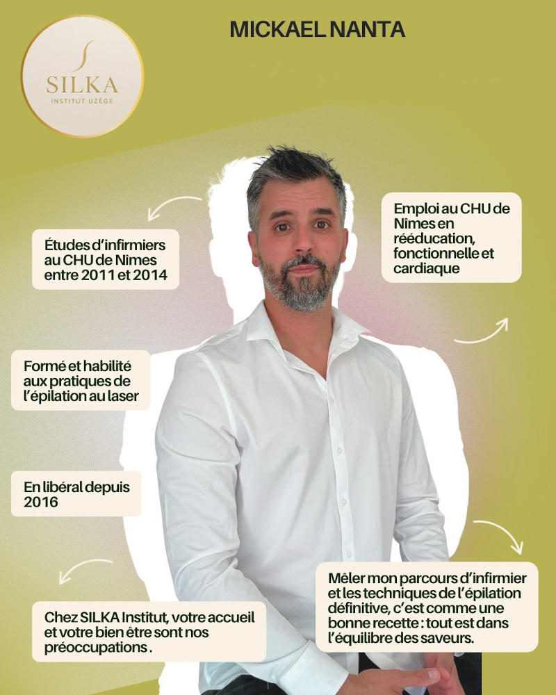 Mickael Nanta, praticien en épilation laser à l’Institut Silka